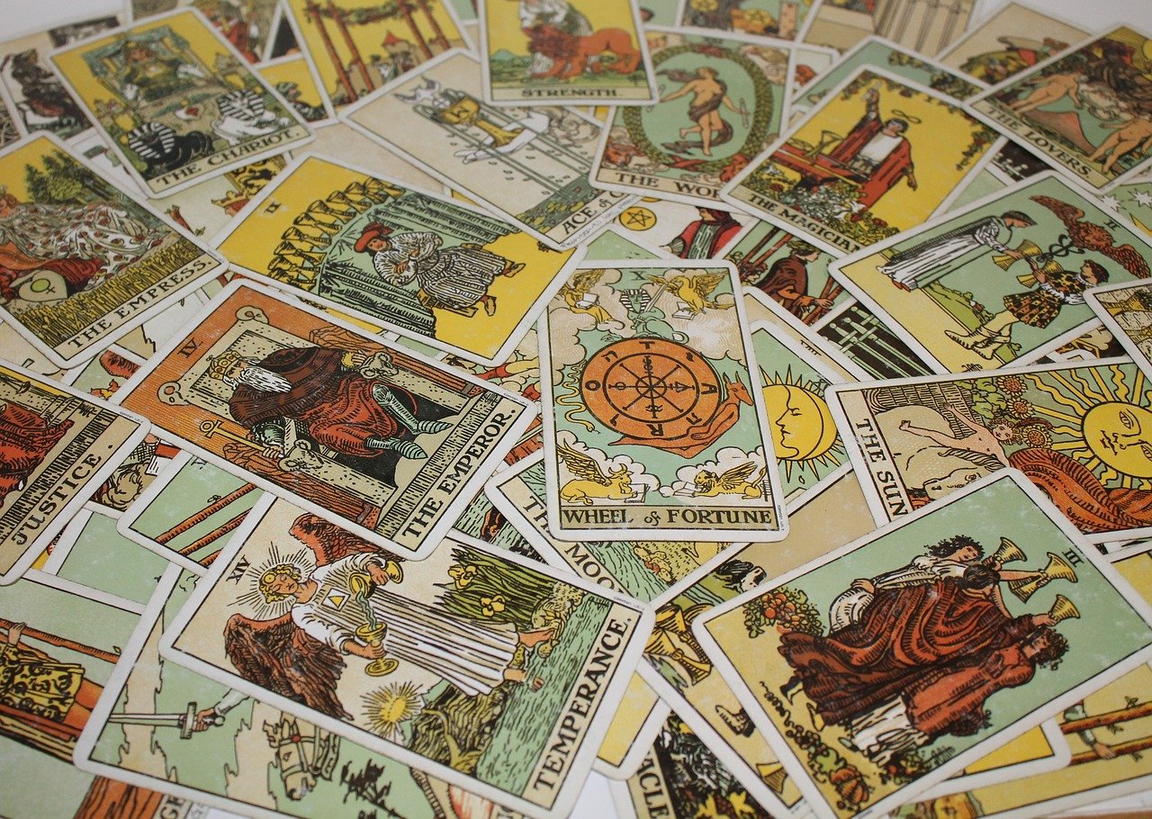 image showing a selection of tarot cards
